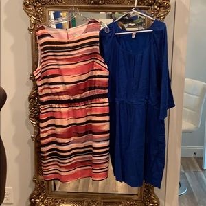 2 XL dresses(Loft & Old Navy)